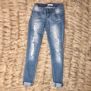 Distressed Denim Jeans in size 0!